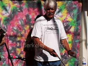 Morgan Cowin, plays the saw