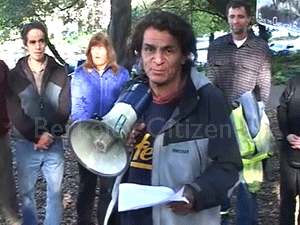 Zachary RunningWolf, Memorial Oak Grove 24-Hour Community Tree Sit-In