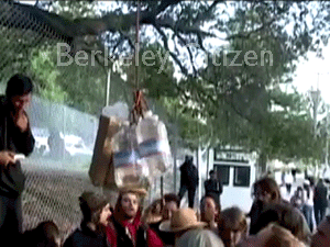 UC Police attempt to block resuppy of tree-sitters at  Berkeley Memorial Oak Grove