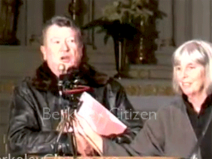 Father Bill O'Donnell with Barbara Lubin