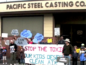 March for clean air in Berkeley 2008 - pacific Steel