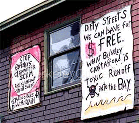 street sweeping protest signs