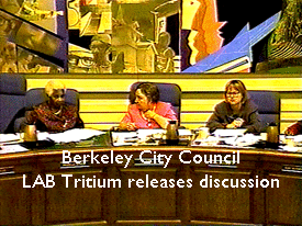 Tritium Debate aat Berkeley City Council 1996