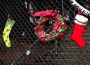 fence stockings christmas